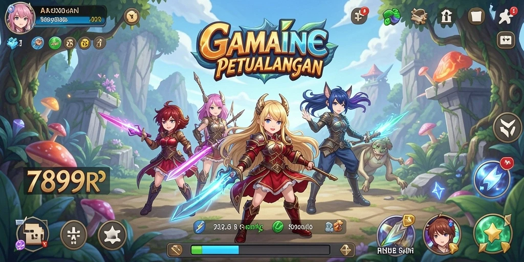 Screenshot utama 789RP menampilkan pertarungan karakter Anime yang epik.