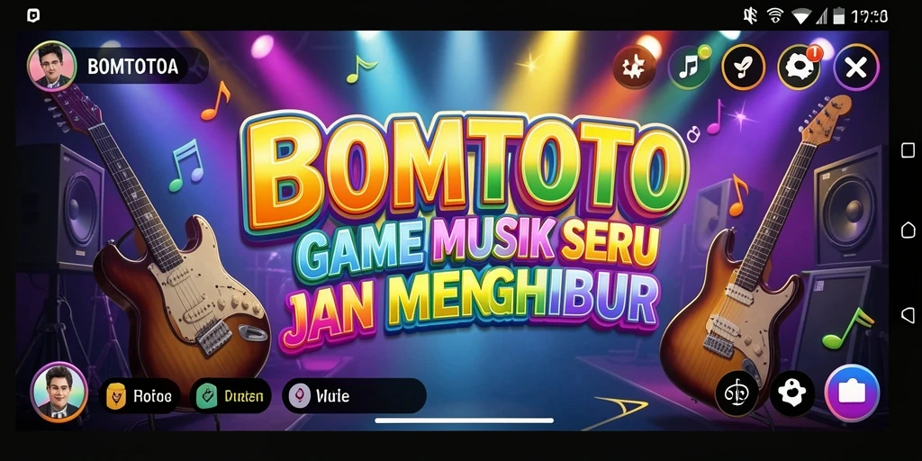 Tampilan gameplay BOMTOTO yang seru dan interaktif saat bermain musik.