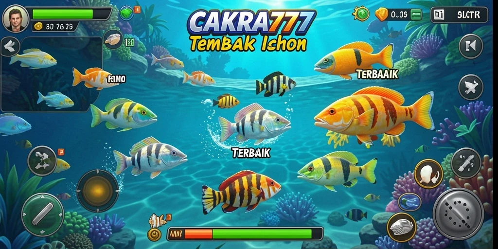 Tampilan gameplay CAKRA777 yang penuh aksi dalam memanah ikan.