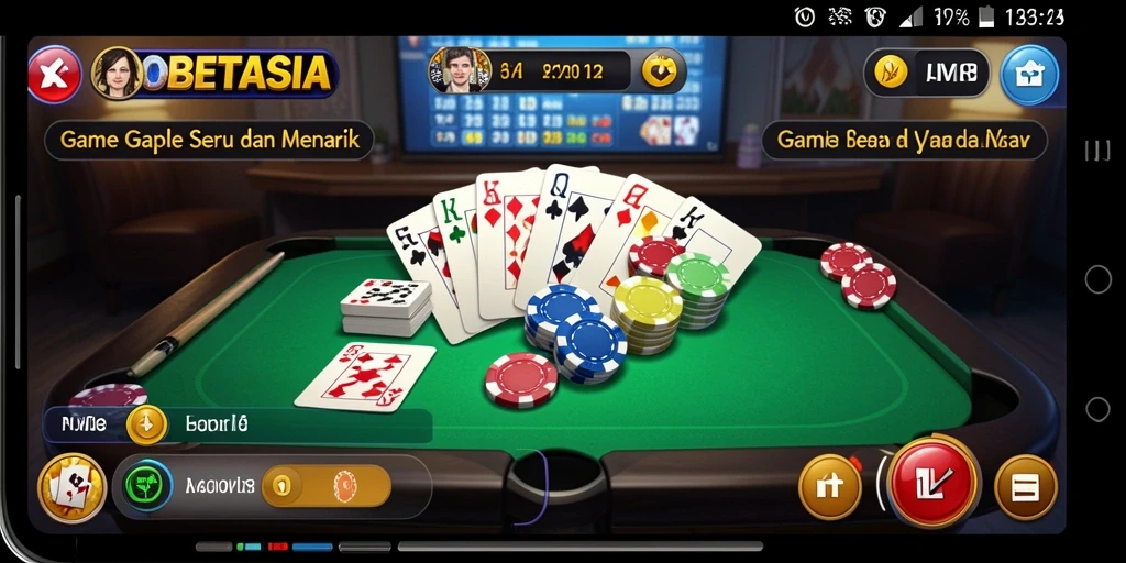 Screenshot GOBETASIA dengan gameplay gaple yang menarik.