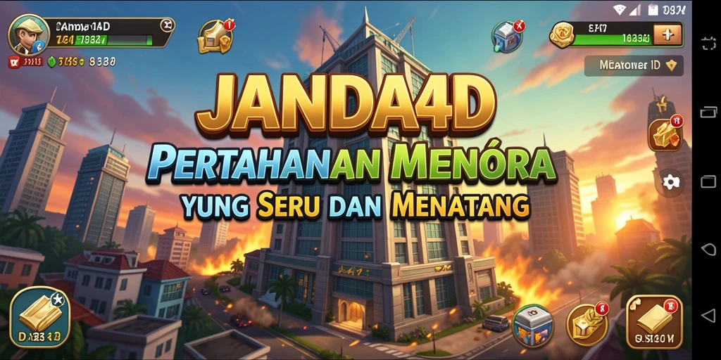 Tampilan gameplay menarik dari JANDA4D dalam genre Tower Defense.