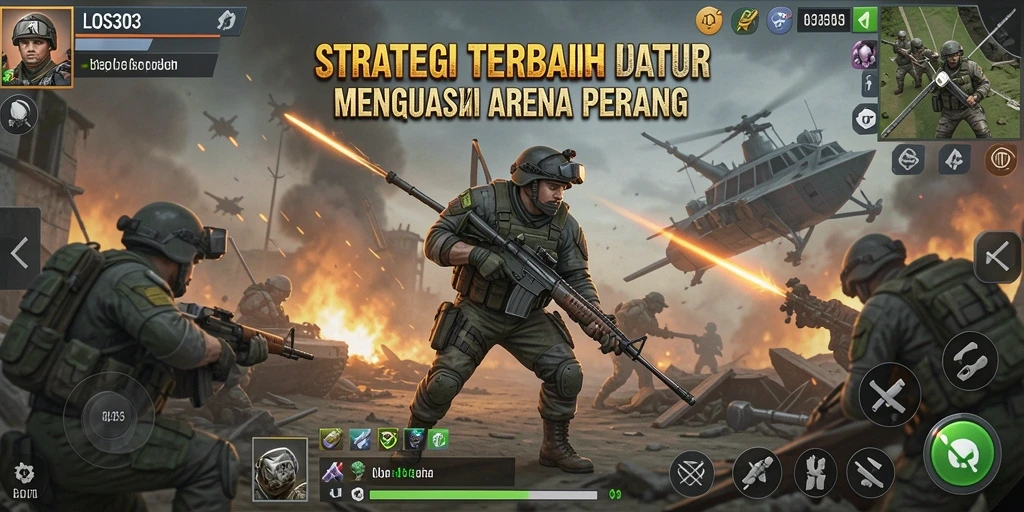 Screenshot LOS303 menampilkan aksi strategis di medan perang.