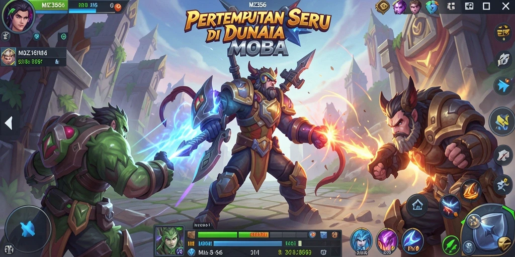 Tampilan gameplay MOBA MZ356 yang seru dan menegangkan
