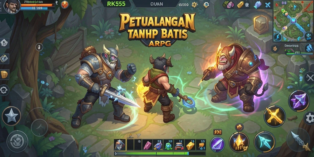 Tampilan menarik dari gameplay ARPG RK55 yang penuh aksi.