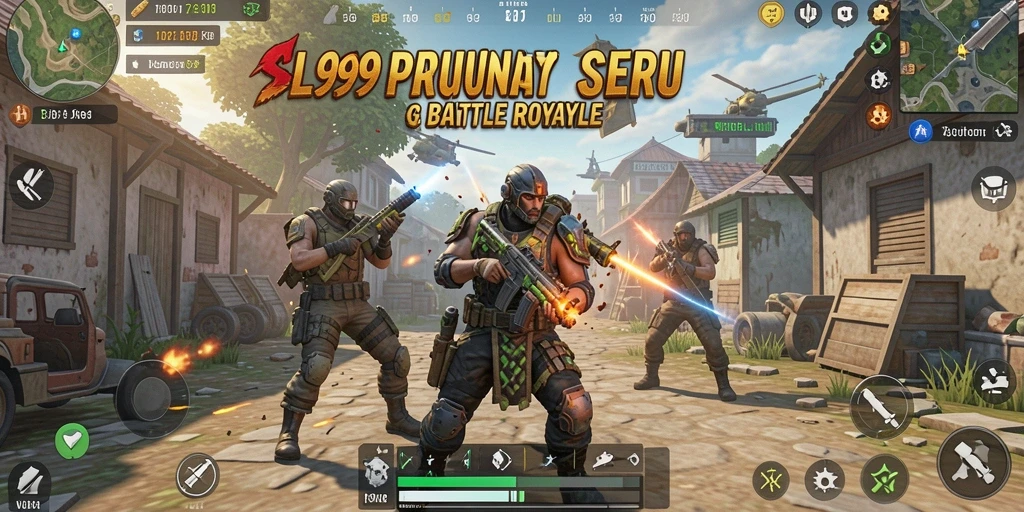 Tampilan gameplay SL999 yang menegangkan dalam pertarungan Battle Royale.