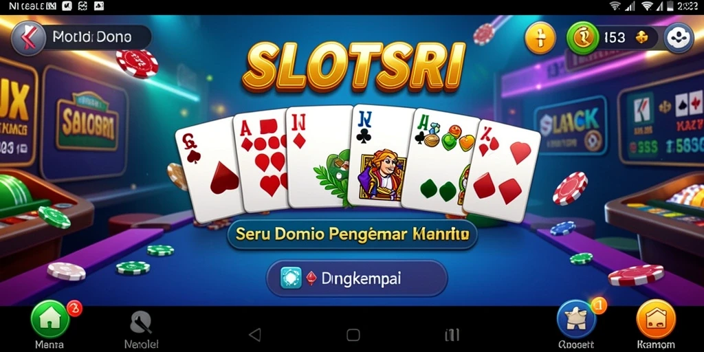 Gameplay seru SLOTSRI dalam permainan Domino yang mengasyikkan.