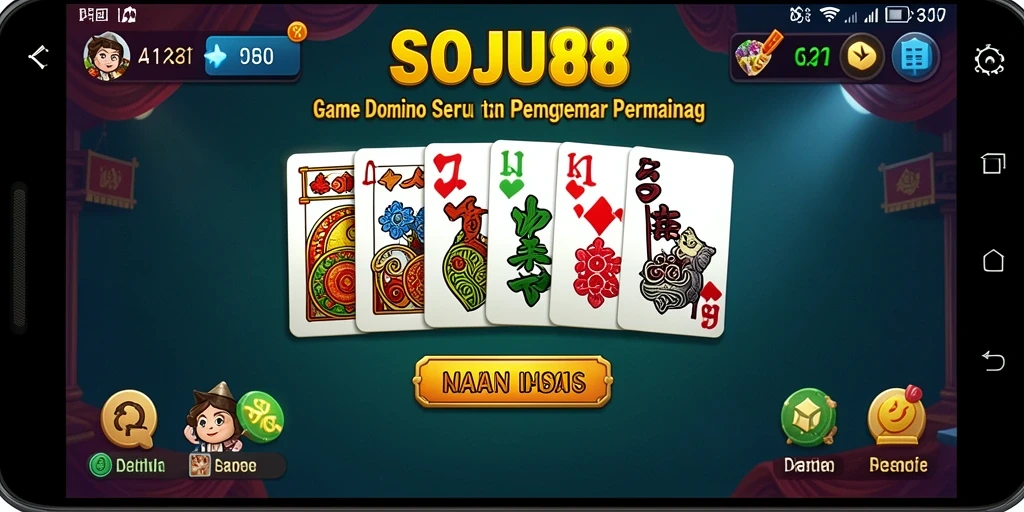 Screenshot gameplay SOJU88 yang menampilkan aksi seru permainan Domino.