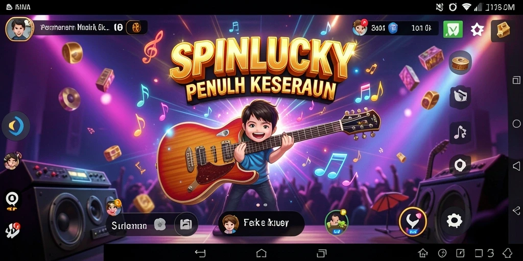 Tampilan menarik dari gameplay SPINLUCKY yang penuh warna.