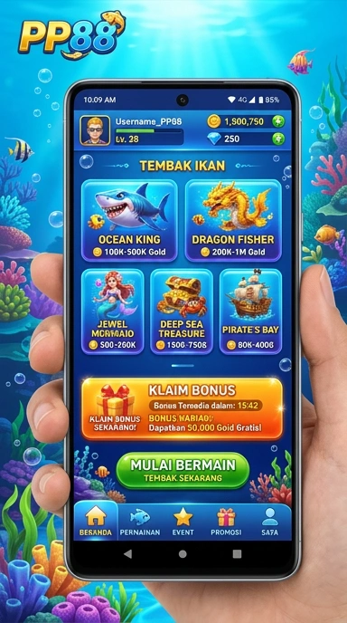 Tampilan dashboard pp88 yang memudahkan navigasi.